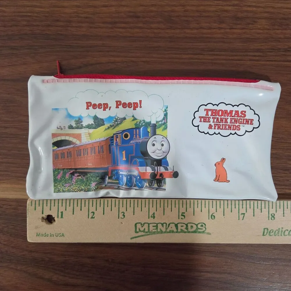 Vintage 1992 Thomas Tank Engine Train Pencil Case Eraser Ruler Pencil Sharpener